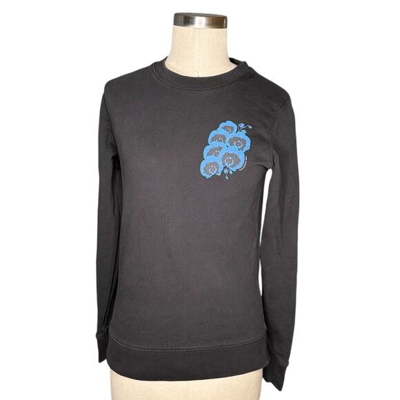 SATURDAYS NEW YORK CITY Bowery Orchid Print Crewneck Pullover Sweatshirt XS - Picture 1 of 10